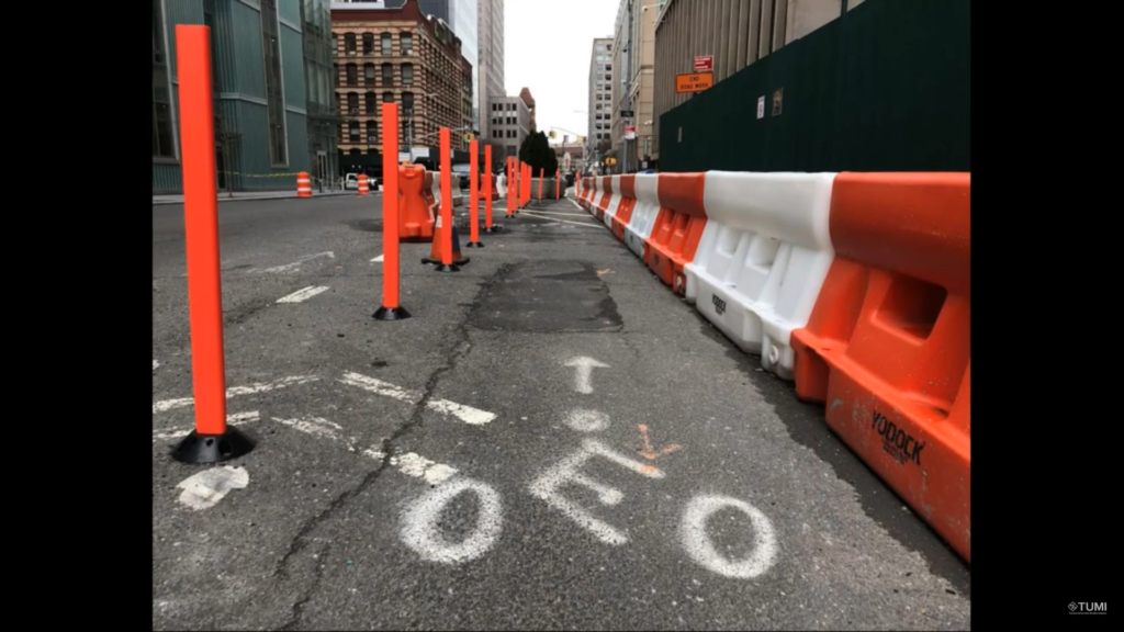 Droga tymczasowa dla rowerów NYC