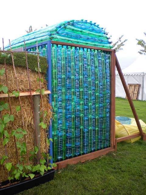 greenhouse made from PET bottles